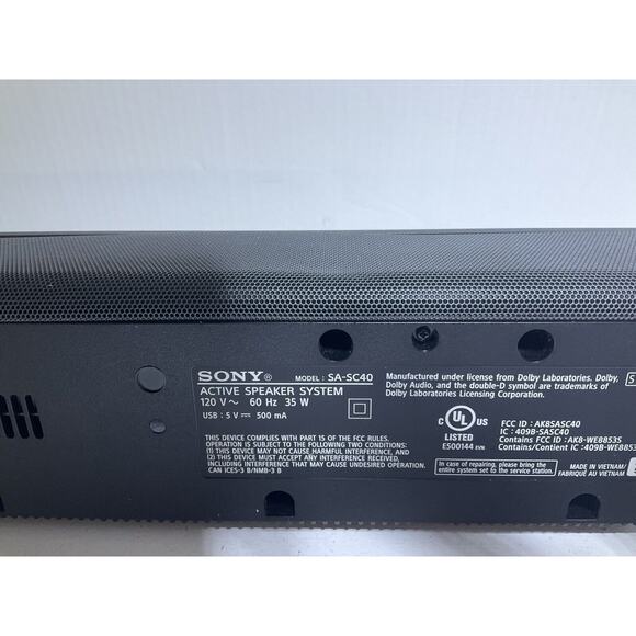 Sony HT-SC40 Home Theater System Soundbar Only Slightly Used - Picture 6 of 7